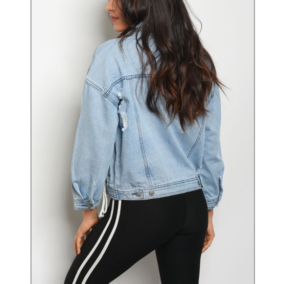 LAST ONE 🌼 Denim lace up Jacket - Picture 2 of 5